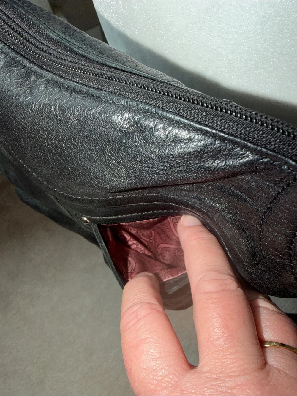 Classic Black Leather Crossbody Bag